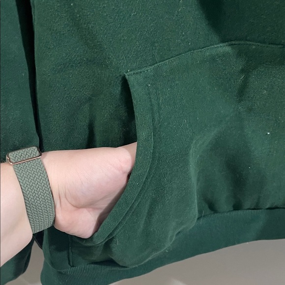 Green Half-Zip Hoodie - Picture 3 of 4